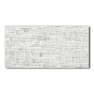 Orologio orizzontale con quadrante in tela di lino bianca