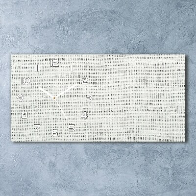 Orologio orizzontale con quadrante in tela di lino bianca