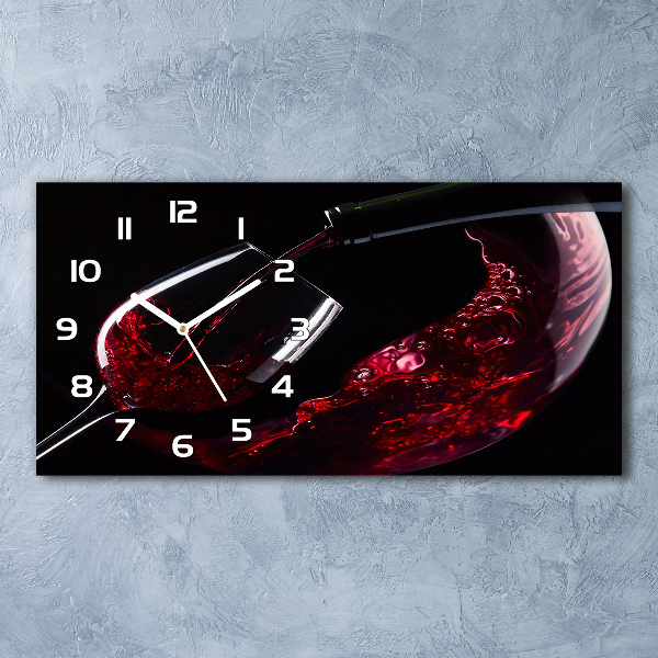 Orologio orizzontale in finitura rosso vino