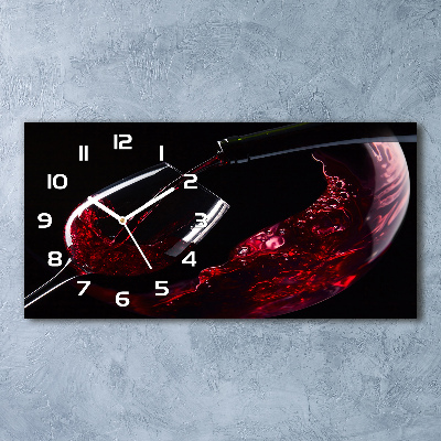 Orologio orizzontale in finitura rosso vino