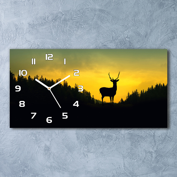 Orologio rettangolare con quadrante decorato con motivo cervo