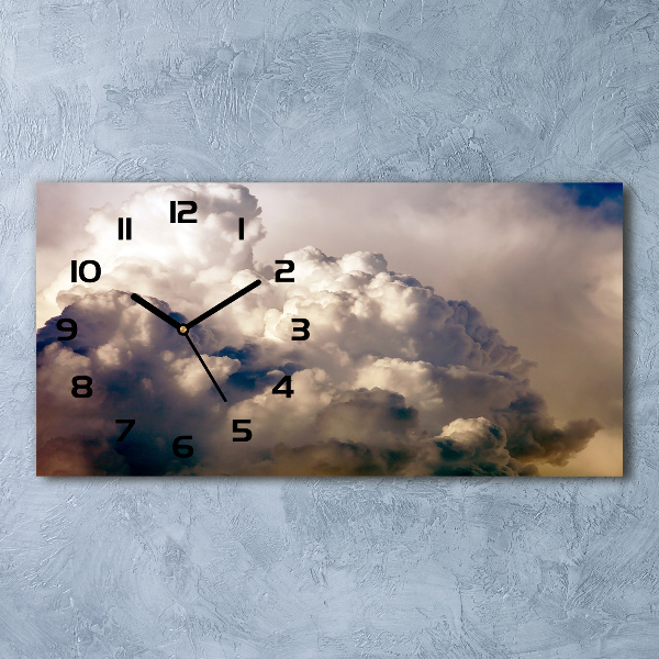 Orologio orizzontale con decorazione a nuvole nel cielo