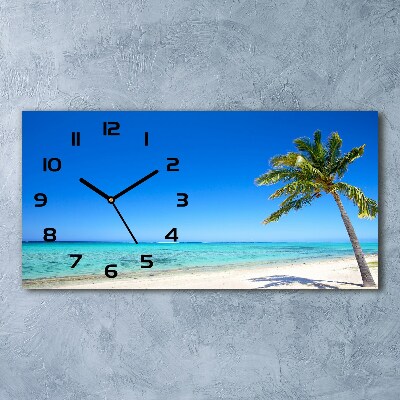 Orologio orizzontale con motivo spiaggia tropicale