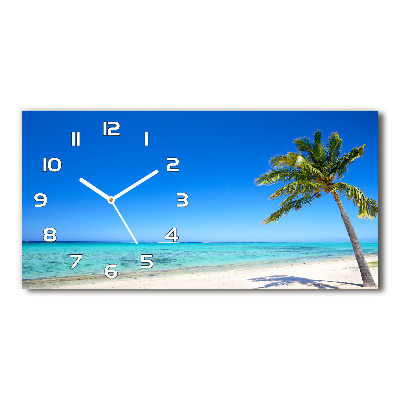 Orologio orizzontale con motivo spiaggia tropicale