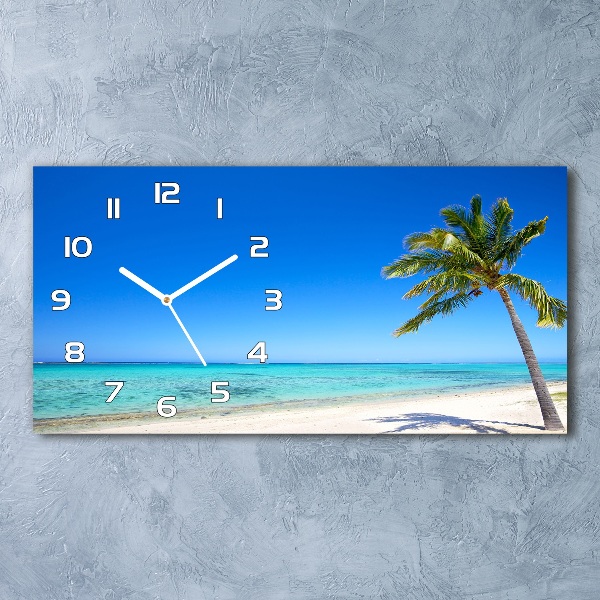 Orologio orizzontale con motivo spiaggia tropicale