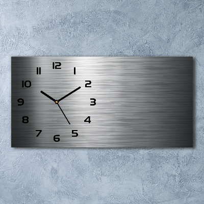 Orologio orizzontale con sfondo metallico