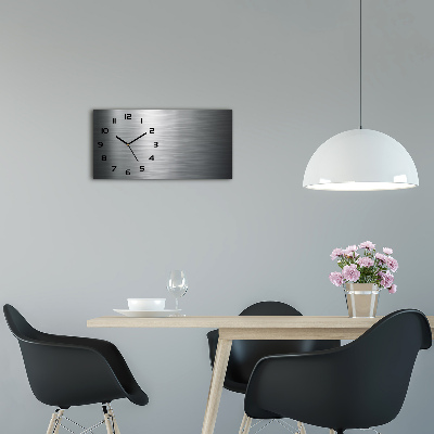 Orologio orizzontale con sfondo metallico