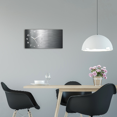 Orologio orizzontale con sfondo metallico