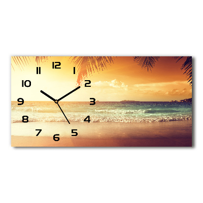 Orologio orizzontale con motivo spiaggia tropicale