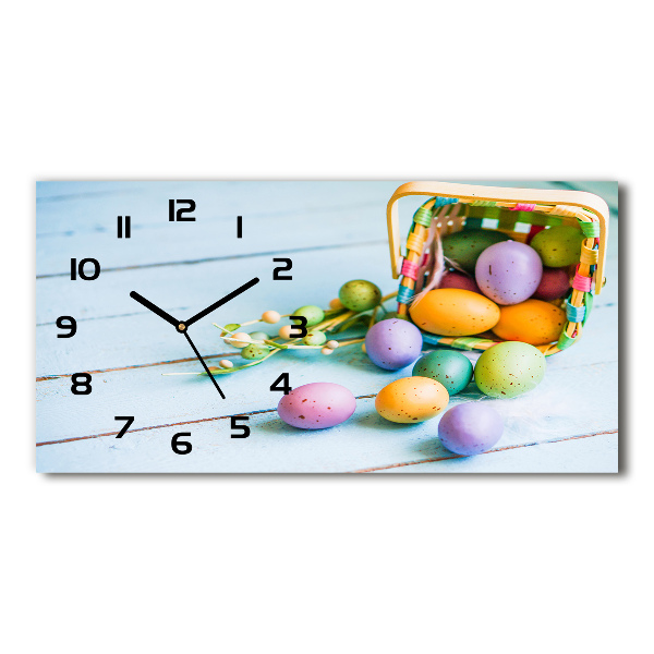 Orologio orizzontale con decorazione a tema Uova di Pasqua