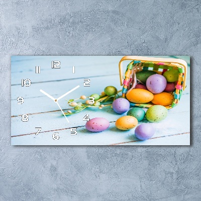 Orologio orizzontale con decorazione a tema Uova di Pasqua
