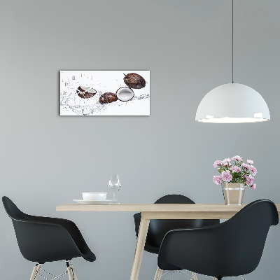 Orologio orizzontale con quadrante in motivo cocco e finitura con effetto acqua