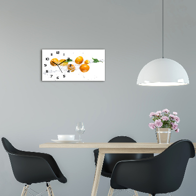 Orologio orizzontale con motivo di arance e acqua