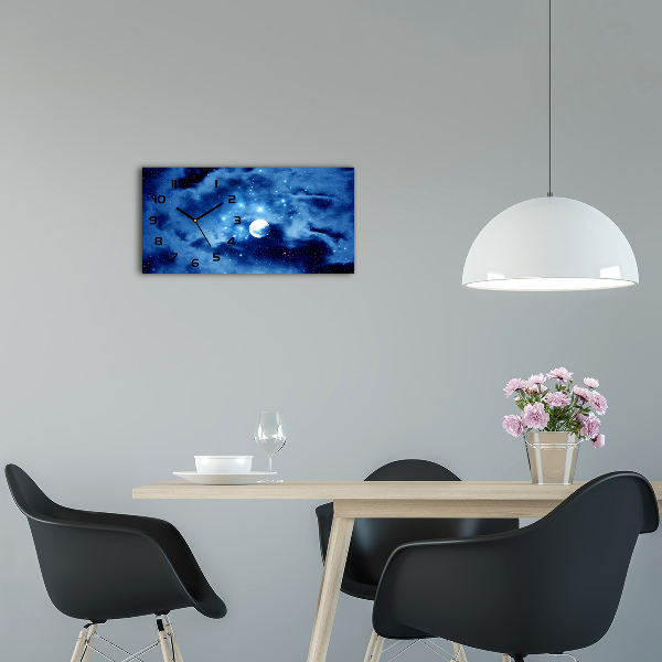 Orologio rettangolare con quadrante decorato con motivo della luna piena