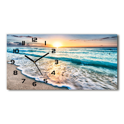 Orologio orizzontale con motivo spiaggia al tramonto