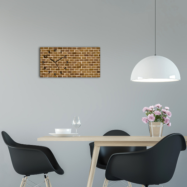 Orologio orizzontale con motivo muro di mattoni