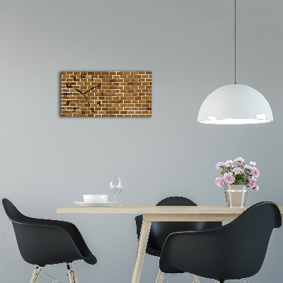 Orologio orizzontale con motivo muro di mattoni
