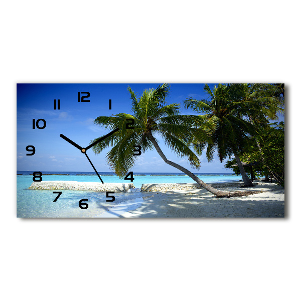 Orologio rettangolare con motivo spiaggia tropicale
