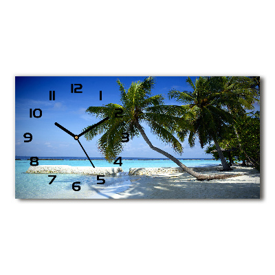 Orologio rettangolare con motivo spiaggia tropicale
