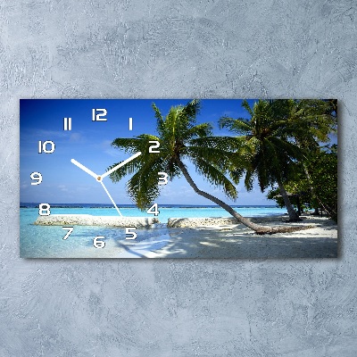 Orologio rettangolare con motivo spiaggia tropicale