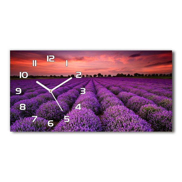 Orologio orizzontale con motivo di campo di lavanda