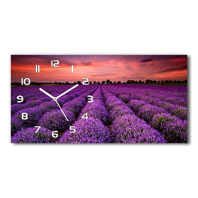 Orologio orizzontale con motivo di campo di lavanda