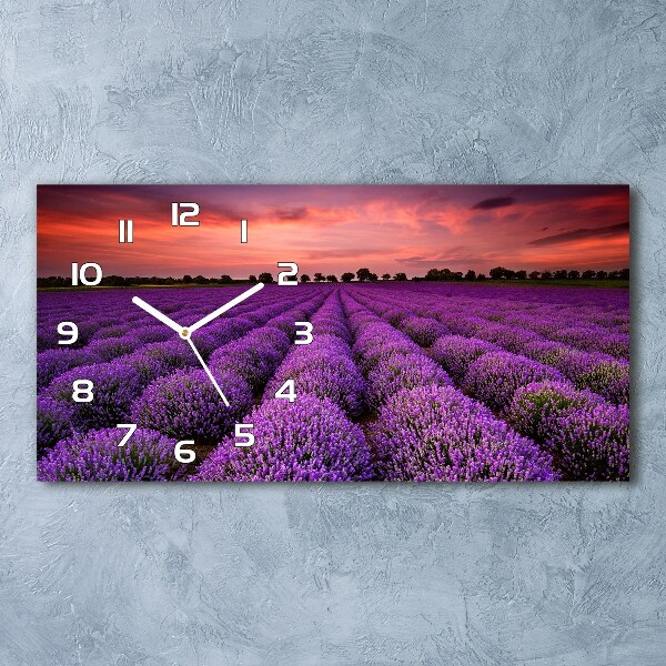 Orologio orizzontale con motivo di campo di lavanda