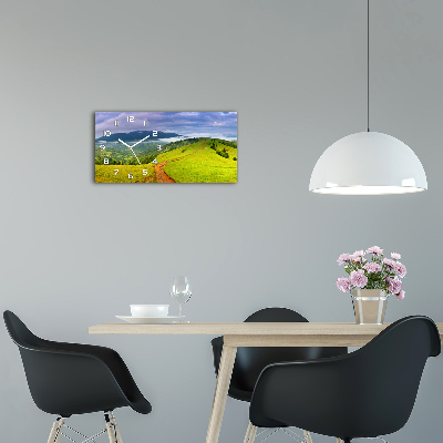 Orologio rettangolare con quadrante a motivo 'Colline verdi'