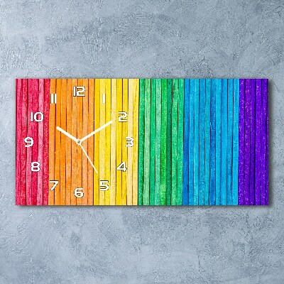 Orologio rettangolare con strisce colorate sul quadrante