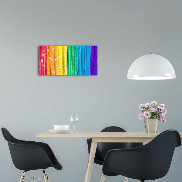 Orologio rettangolare con strisce colorate sul quadrante