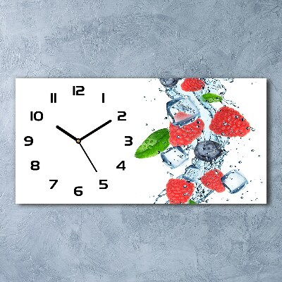 Orologio rettangolare con quadrante a tema frutti di bosco e ghiaccio