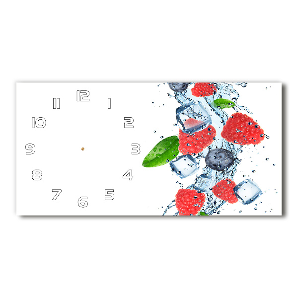 Orologio rettangolare con quadrante a tema frutti di bosco e ghiaccio