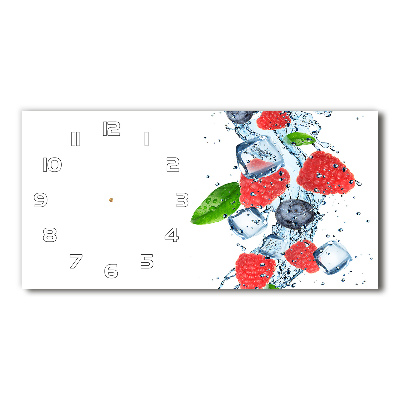 Orologio rettangolare con quadrante a tema frutti di bosco e ghiaccio