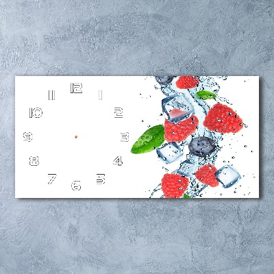 Orologio rettangolare con quadrante a tema frutti di bosco e ghiaccio