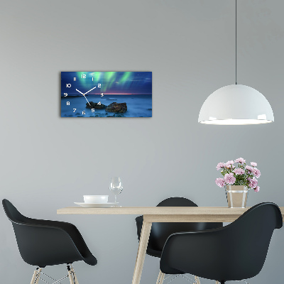 Orologio orizzontale con motivo aurora boreale