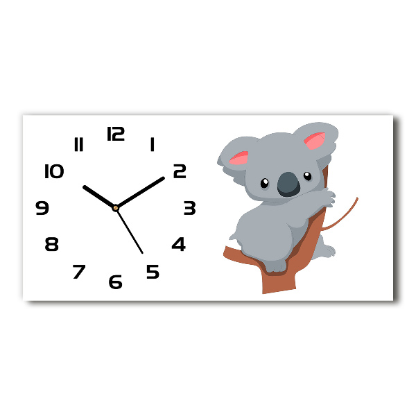Orologio rettangolare con decorazione di un koala su un albero