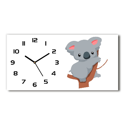 Orologio rettangolare con decorazione di un koala su un albero
