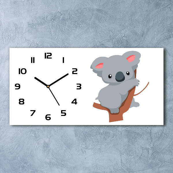Orologio rettangolare con decorazione di un koala su un albero