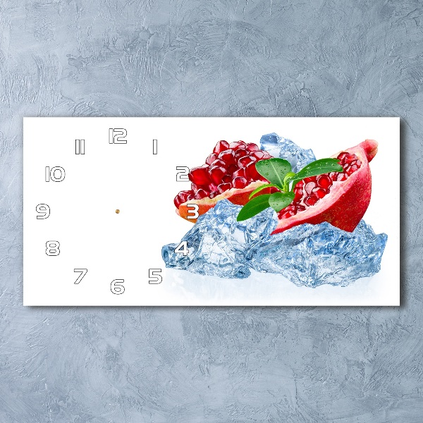 Orologio orizzontale con decorazione a melograno e motivo ghiaccio