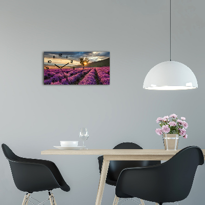 Orologio orizzontale con motivo di campo di lavanda
