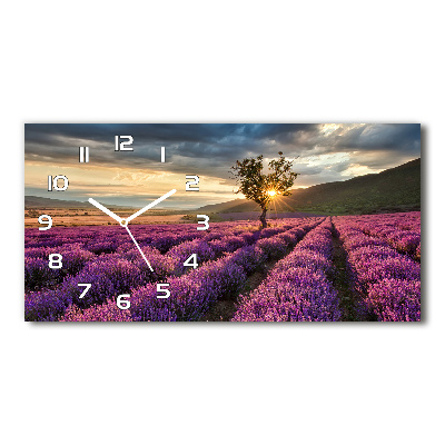 Orologio orizzontale con motivo di campo di lavanda