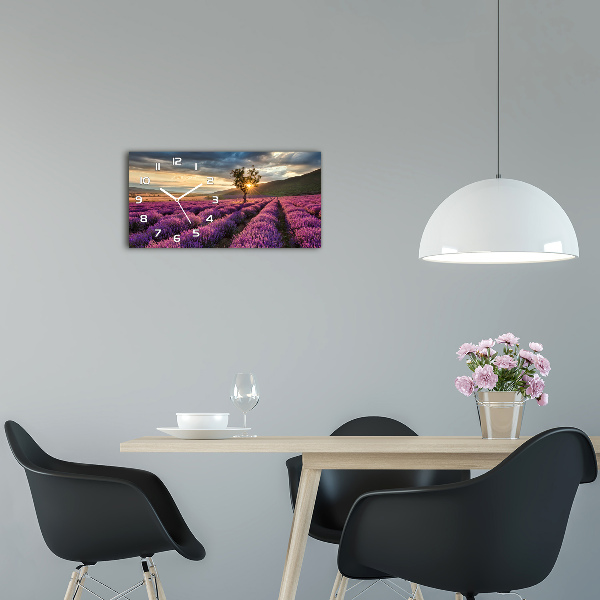 Orologio orizzontale con motivo di campo di lavanda