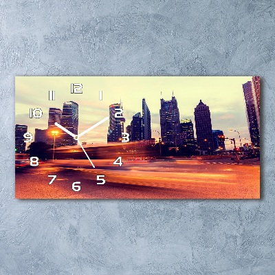Orologio rettangolare con quadrante ispirato a Shanghai di notte