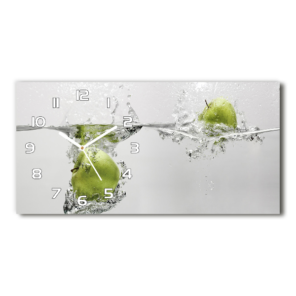Orologio orizzontale con quadrante che raffigura una mela sott'acqua