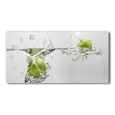 Orologio orizzontale con quadrante che raffigura una mela sott'acqua