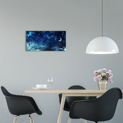 Orologio rettangolare con quadrante a motivo cielo stellato