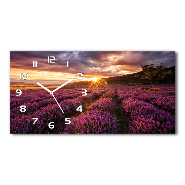 Orologio orizzontale con motivo di campo di lavanda