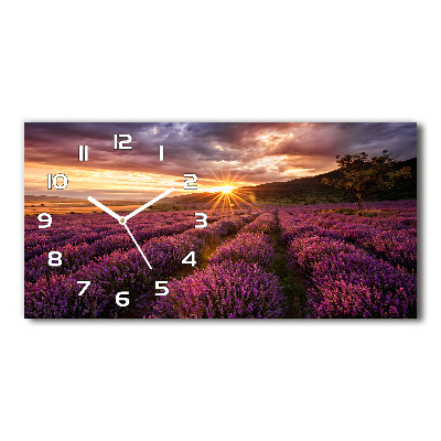Orologio orizzontale con motivo di campo di lavanda