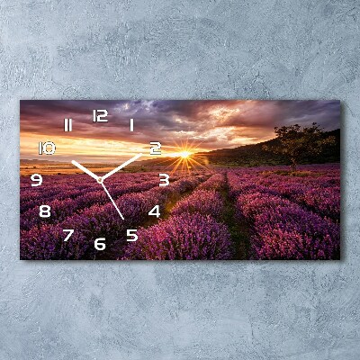 Orologio orizzontale con motivo di campo di lavanda