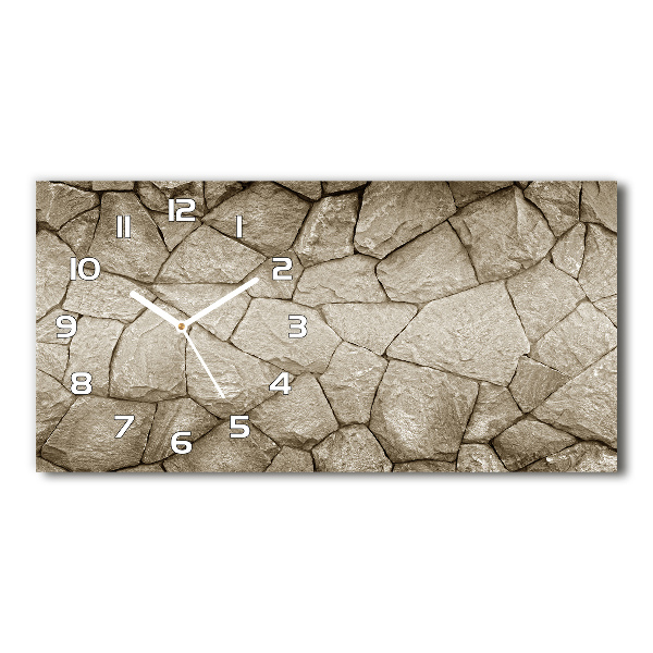 Orologio rettangolare con quadrante effetto muro di pietra